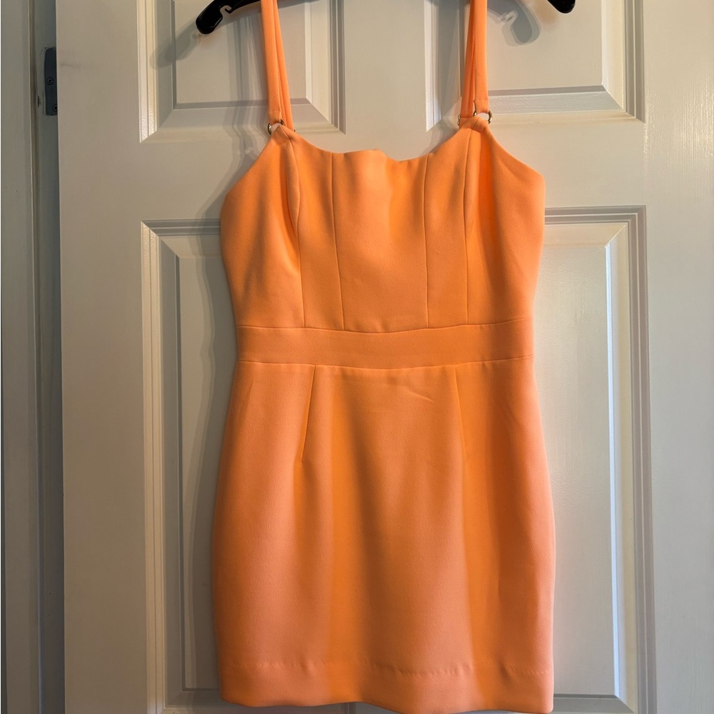 Elegant Orange Mini Dress